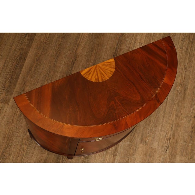Henkel Harris Georgian Style Mahogany Demilune Console For Sale In Philadelphia - Image 6 of 18