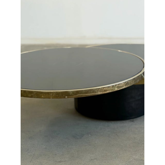 1990s Revolving Glass Coffee Table For Sale - Image 4 of 15