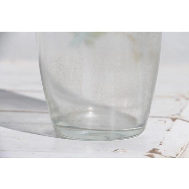 1920s Art Deco German Bavaria Hand Painted Glass Vase Depicting Swallows Birds and Flowers For Sale - Image 11 of 13