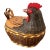 Vintage Shanghai Weave Chicken Basket For Sale