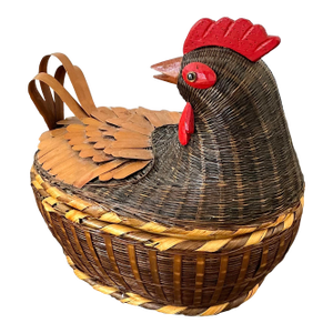 Vintage Shanghai Weave Chicken Basket