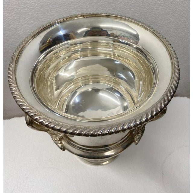 Regency Silver Plate Wine Cooler For Sale - Image 4 of 6
