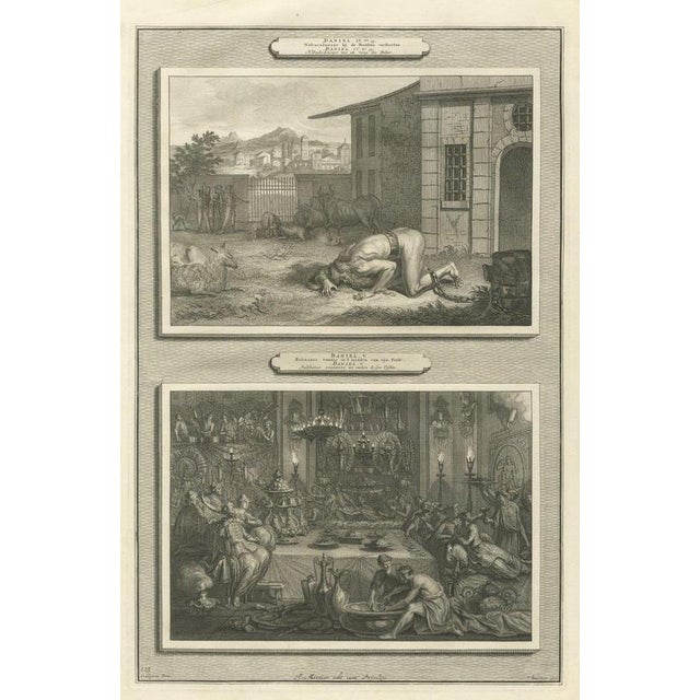 Pieter Mortier, Nebuchadnezzar Among the Beasts and Belshazzar's Feast, 1700, Engraving For Sale - Image 12 of 12