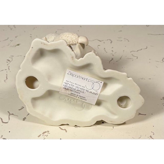 Cream Vintage Department 56 "Snowbabies" Figurine "Are You on My List? In Original Packinging, Retired 1998 For Sale - Image 8 of 11