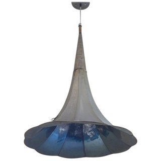 Antique Gramophone Horn Pendant Light For Sale