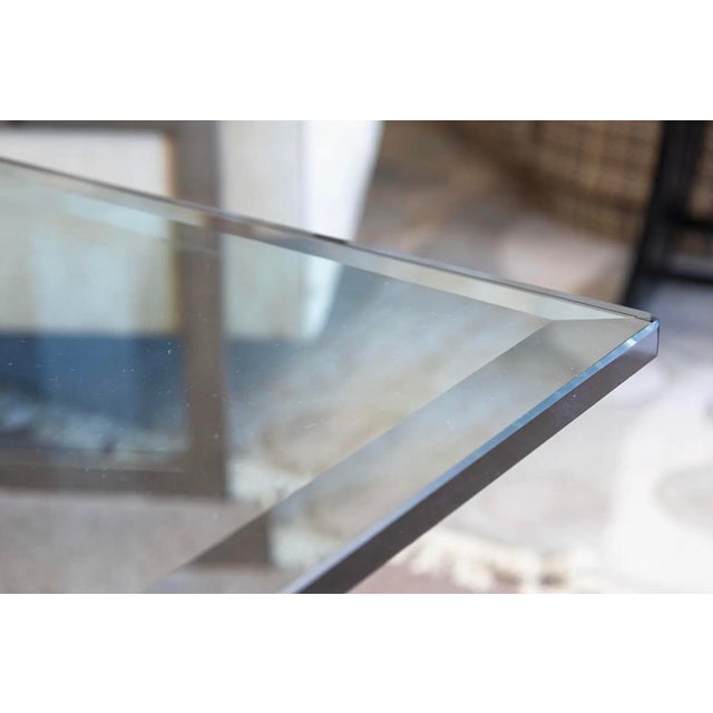 This is a beloved and excellent condition 1980’s MCM Pace style glass dining table. It’s traveled from Colorado to San...