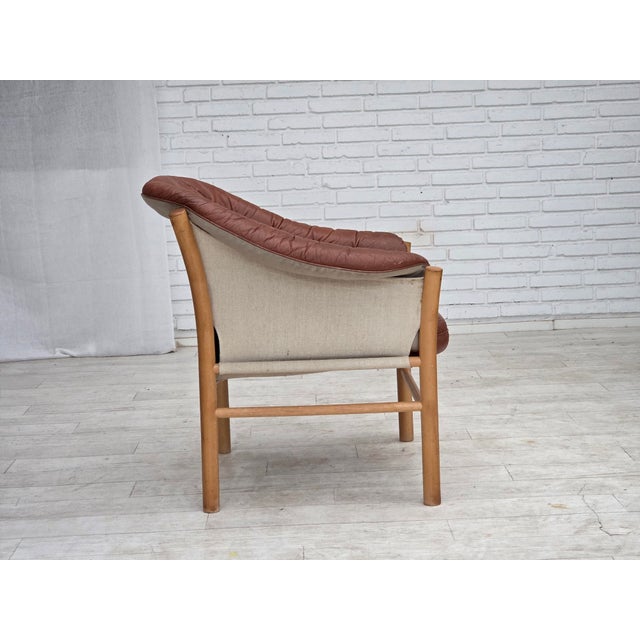 Swedish Model G7 Pedro Leather Armchair by Gunnar Kentemo, 1970s For Sale - Image 16 of 18