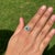 Metal Vintage-Inspired Natural Emerald Diamond Sunburst Halo Ring in 18k Gold Size 4 For Sale - Image 7 of 16