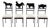 1980s Iron Farmhouse Animal Silhouette Dining Chairs, Set of 4 For Sale