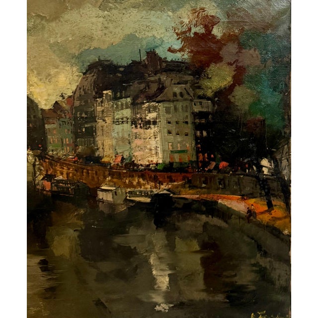 Street Scene by Olivier B. Foss is an iconic artwork representational of mid-century French Expressionist painting. The...