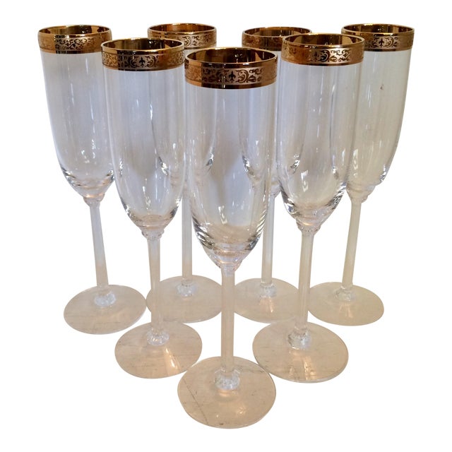 Vintage Champagne Flutes by Lenox Autumn Set of 7 Chairish