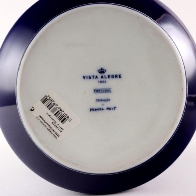 Vintage Porcelain Vista Alegre Vase attributed to Mendel Heit For Sale - Image 12 of 13