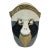 Modern Gray and Gold Monkey Mask Vase For Sale