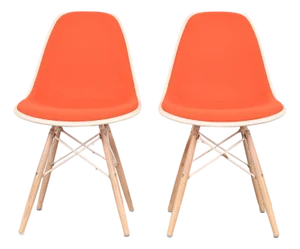 Charles & Ray Eames for Herman Miller DSW Shell Side Chairs, Pair