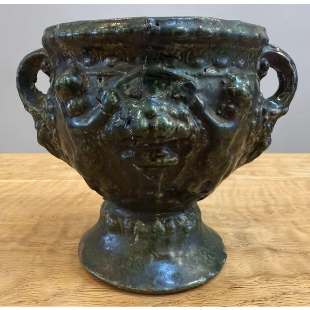 Ceramic 17th Century Small Spanish Colonial Neoclassical Ceramic Urn For Sale - Image 7 of 10