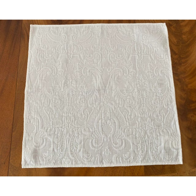 Textile Waterford White Tableware Linens Placemats and Napkins Set- 14 Pieces Vintage Excellent Condition. For Sale - Image 7 of 11
