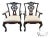 Henredon Chippendale Mahogany Armchairs Carved Ball & Claw Feet Pair Vintage 80s For Sale