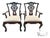 Vtg. Pair of Henredon Chippendale Heavily Carved Solid Mahogany Arm Chairs For Sale