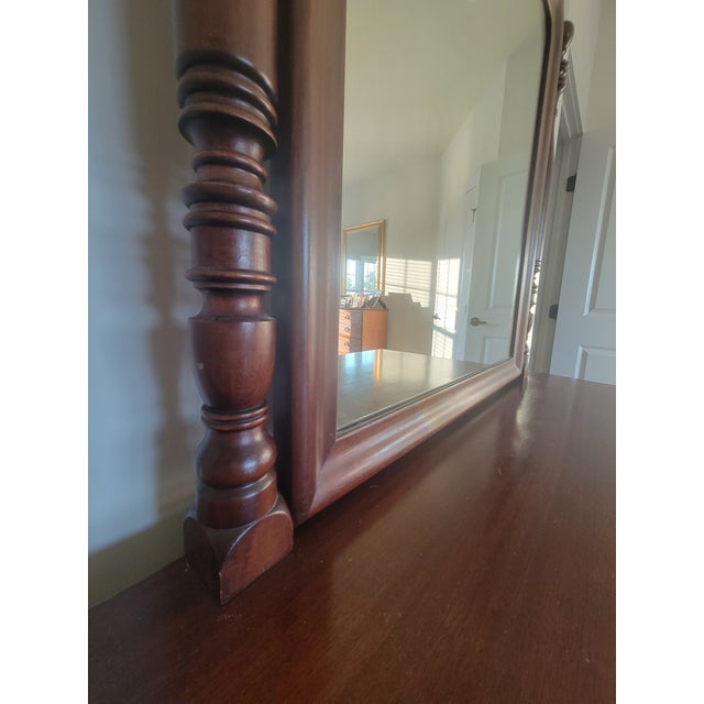 Late 19th Century American Empire Mahogany Chest of Drawers With Mirror For Sale - Image 14 of 15