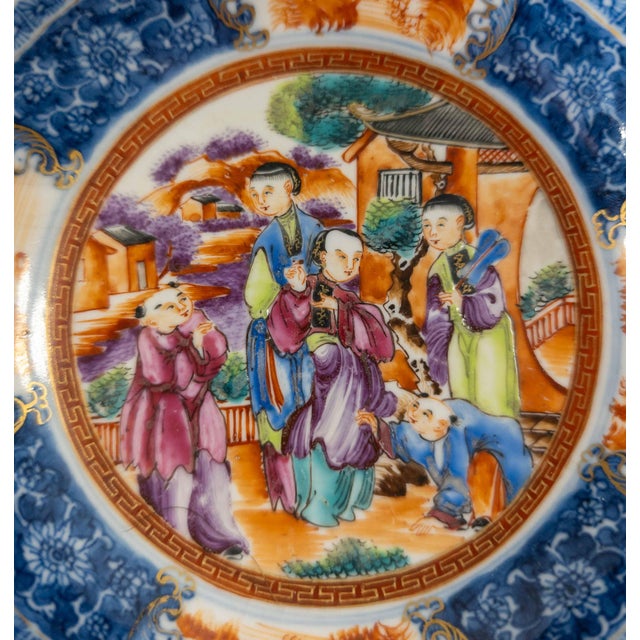 19th Century Chinese Export Rose Mandarin Palette Teacup and Saucer For Sale - Image 17 of 18