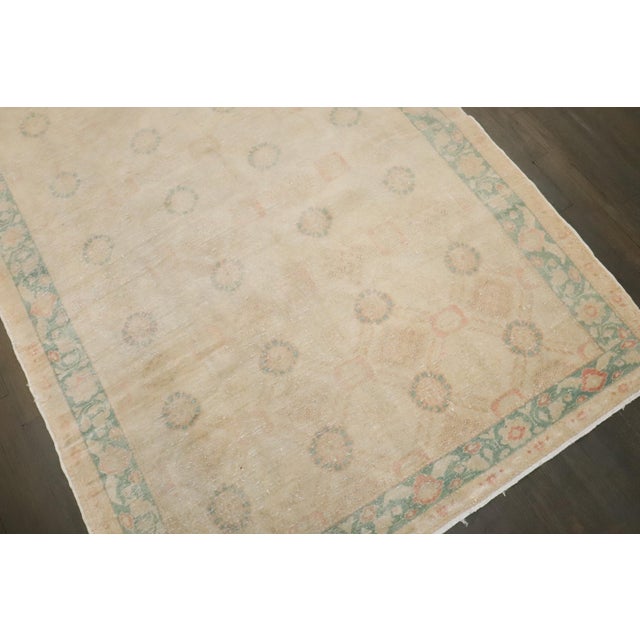 Pink Vintage Hamedan Accent Rug, 4'6'' X 7'4'' For Sale - Image 8 of 9