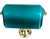 Metal 1970s Mid-Century Modern Art Deco Brass and Teal Glass Banker's Desk Lamp For Sale - Image 7 of 18