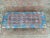 Handmade Blue Printed Rug Fabric Upholstered Dining Bench For Sale In Raleigh - Image 6 of 9