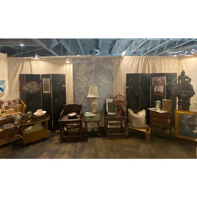 Mid Century Plaster Asian Relief Lamp For Sale - Image 10 of 13