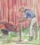 Grace Spongberg (American, 1906-1992) oil pastel on paper, estate stamp on reverse. This is probably rural Illinois or...