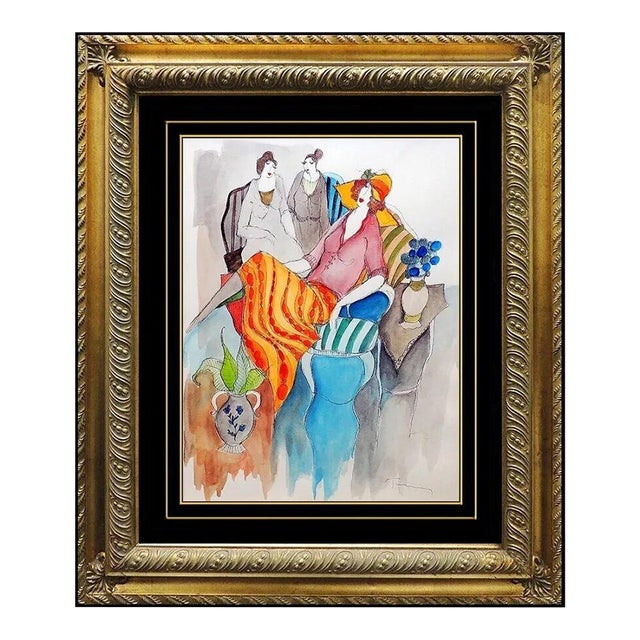 Late 20th Century Colorful Matriarch, Itzchak Tarkay For Sale