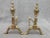 Small Pair of Vintage Brass Andirons For Sale - Image 10 of 12