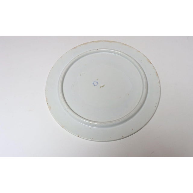 Vintage German Ceramic Cake or Pie Plate / Round Trivet With Diamond Argyle / Lattice Pattern For Sale In New York - Image 6 of 18