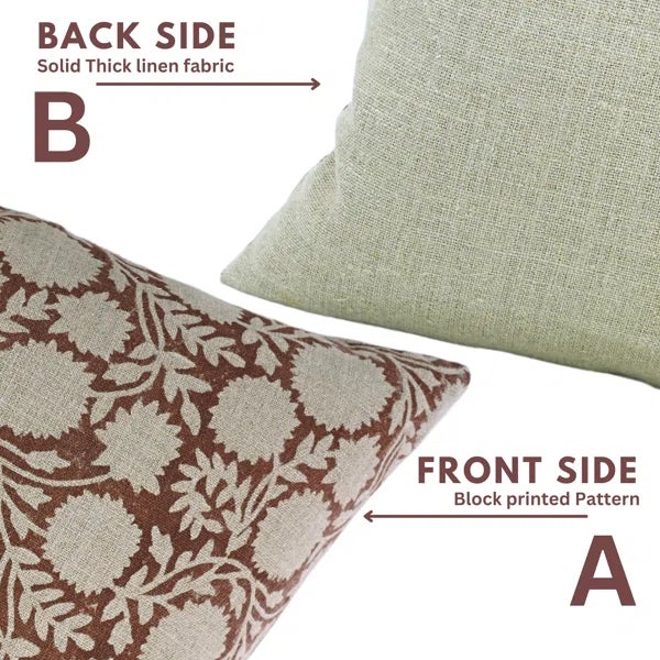 Fabdivine Floral Print Cushion Cover for Home 24x24 Inch Rajat For Sale - Image 4 of 5