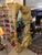 Large cave rock formation resin made mirror. Painted a gold gloss finish and free standing.