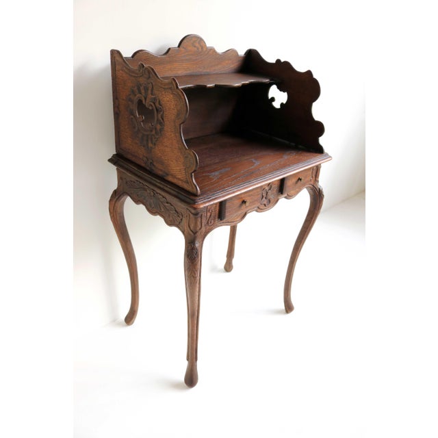 Antique French Louis XV Oak Nightstand, 1900s For Sale - Image 10 of 14