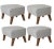 Set of 4 light grey, smoked Oak Raf Simons Vidar 3 My Own chair footstool by Lassen Dimensions: W 56 x D 58 x H 40 cm...