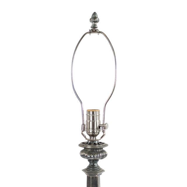 English Victorian Silver Plate Table Lamp Chairish