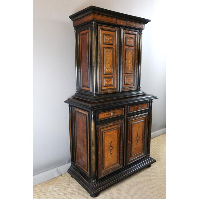 Marquetry 2-Body Buffet, Late 19th Century For Sale - Image 6 of 13