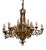 Very Large Gothic Gilt Church Chandelier, 1900s For Sale
