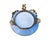 Metal Antique French Hand-Painted Porcelain Centerpiece Bowl With Bronze Ormolu Stand & Cobalt Blue Border For Sale - Image 7 of 10