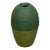 1980s Two-Toned Green Corrugated Cardboard Vase, by Flute Chicago For Sale