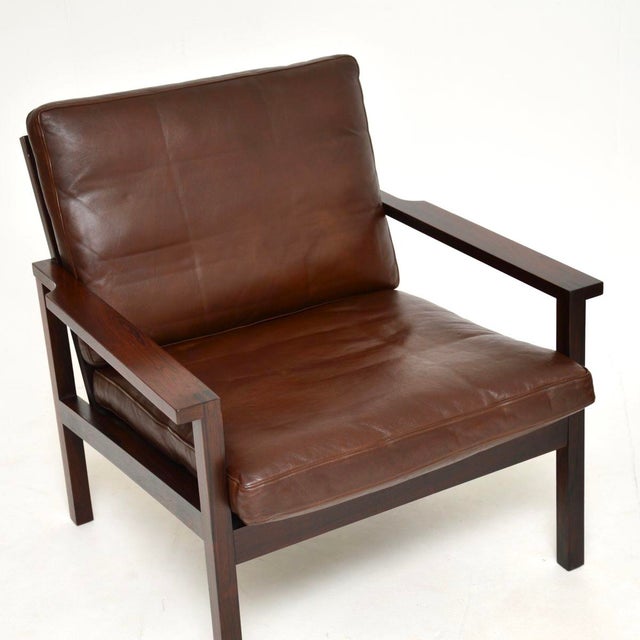 Brown Vintage Danish Leather Chairs, 1960, Set of 2 For Sale - Image 8 of 17