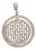 Diamond Circle Pendant Necklace 18k For Sale