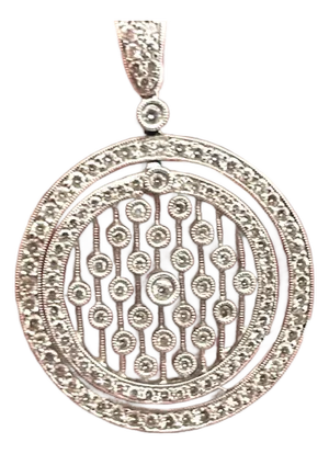Diamond Circle Pendant Necklace 18k