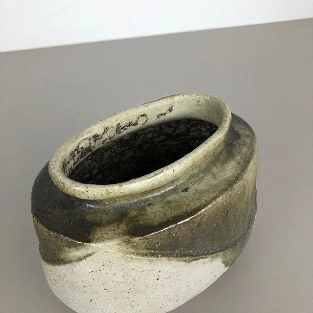 Ceramic Studio Pottery Object Vase by Bruno and Ingeborg Asshoff, Germany, 1960s For Sale - Image 13 of 18