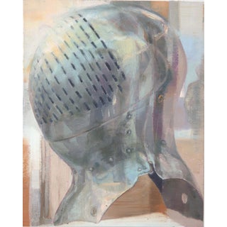 I Will Meet You Under the Sea by Elena Burykina | Oil on panel Painting of a reflective helmet For Sale
