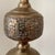 Mid 20th Century Vintage Asian Inspired La James Mont Style Intricately Carved Heavy Brass Lamp Circa 1940 For Sale - Image 5 of 12