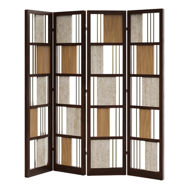 Wordsworth Folding Screen from Wood Tailors Club For Sale