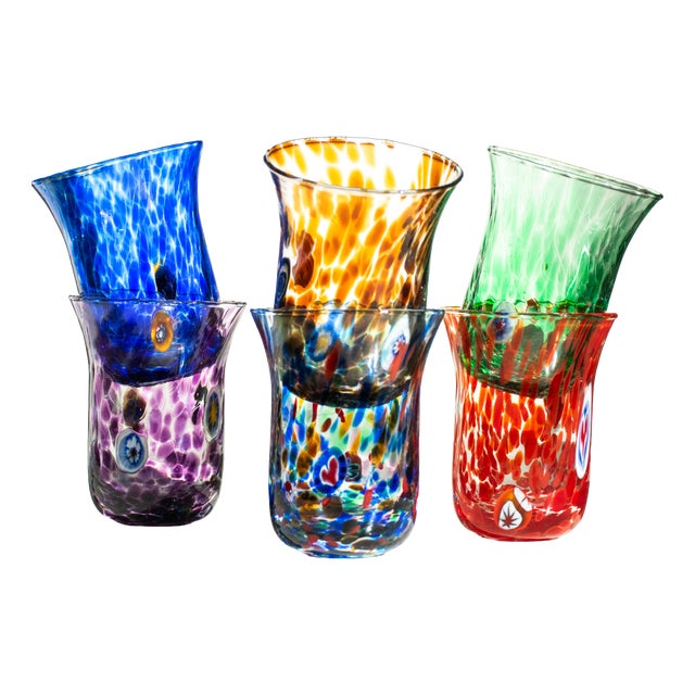 Italian Murano Glasses by Mariana Iskra for Ribes Studio, 2010, Set of 6 For Sale