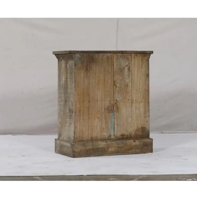 Vintage Indian Teakwood Nightstand Made From 19th Century Antique